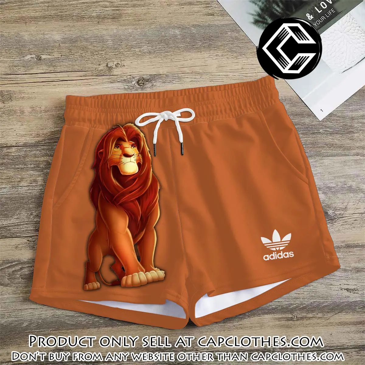Premium lion king in adidas women shorts lady beach shorts wms1081 cc1927743